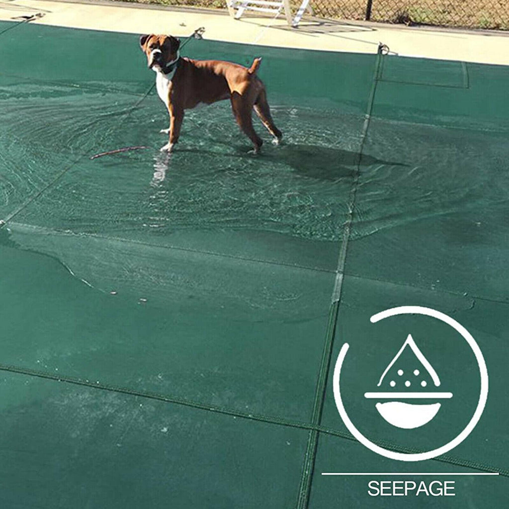 winter swimming pool cover safety cover rectangle inground pool mesh