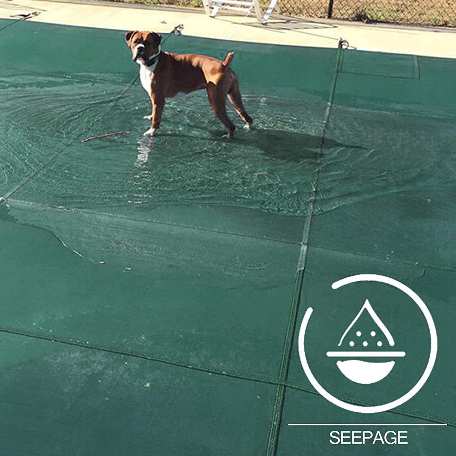 winter swimming pool cover safety cover rectangle inground pool mesh