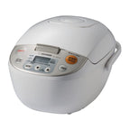 Nl AAC10 Micom Rice Cooker and Warmer, 5.5 Cup, 1.0 L | Micom Fuzzy-Logic Rice Cooker and Warmer, Steam Function, Includes Steaming Basket, Measuring Cup and Spatula