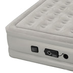 19 in. Queen Raised Air Mattress Airbed with -in Never Flat Pump