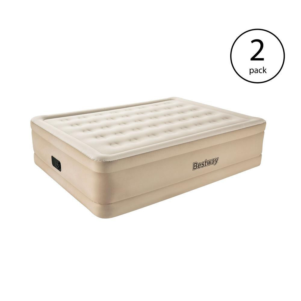 Queen 20 in. Inflatable Airbed -In Pump Air Mattress (2-Pack)