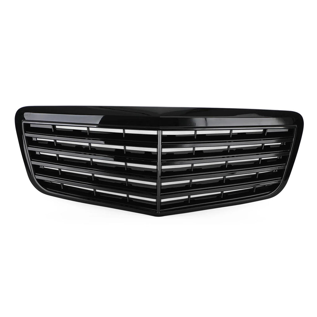 2007-2009 W211 E350 E500 E63 AMG Benz Front Bumper Grille Grill Replacement Gloss Black Generic