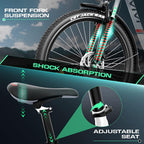 VIVI 26" 350W Electric Bike, Low-Step Thru Hybrid Cruiser Electric Bicycle with 7 Speed Max.21 mph/50 Miles Commuter Ebike for Adults Women Senior