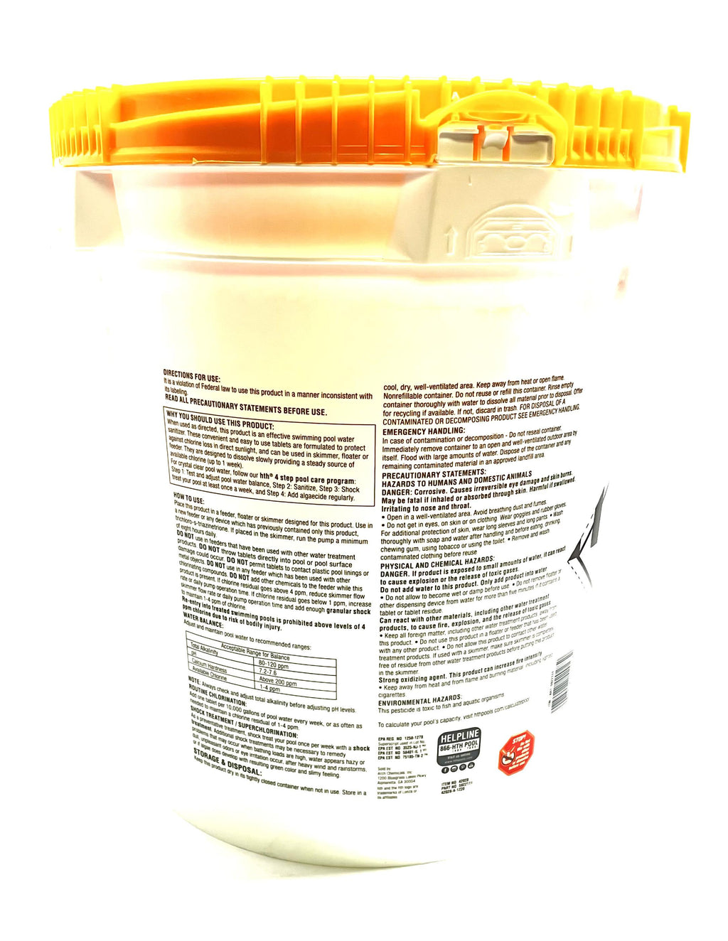 hth 3" chlorine tablets for swimming pools, 30 lbs.