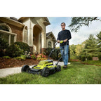RYOBI Push Lawn Mower 18 in. 40-V 2-in-1 4.0 Ah Battery Charger Li-Ion Cordless