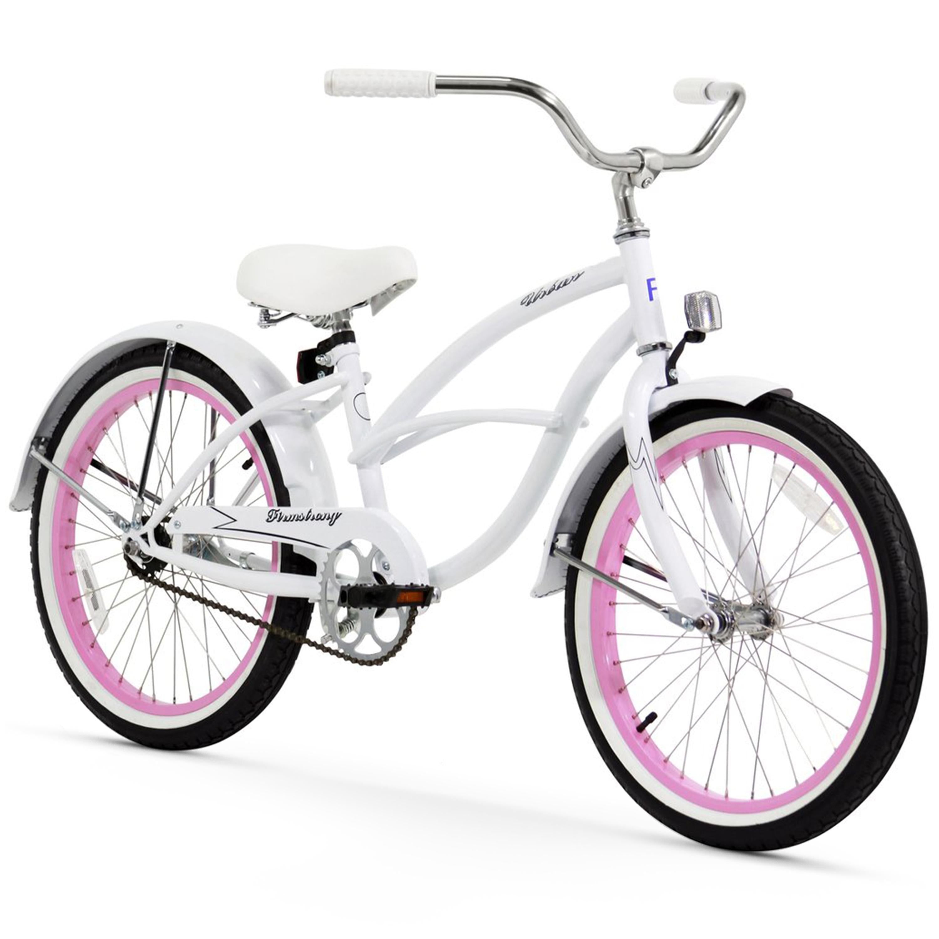 Firmstrong Urban Girl, 20", Girl's, Single Speed, White/Pink
