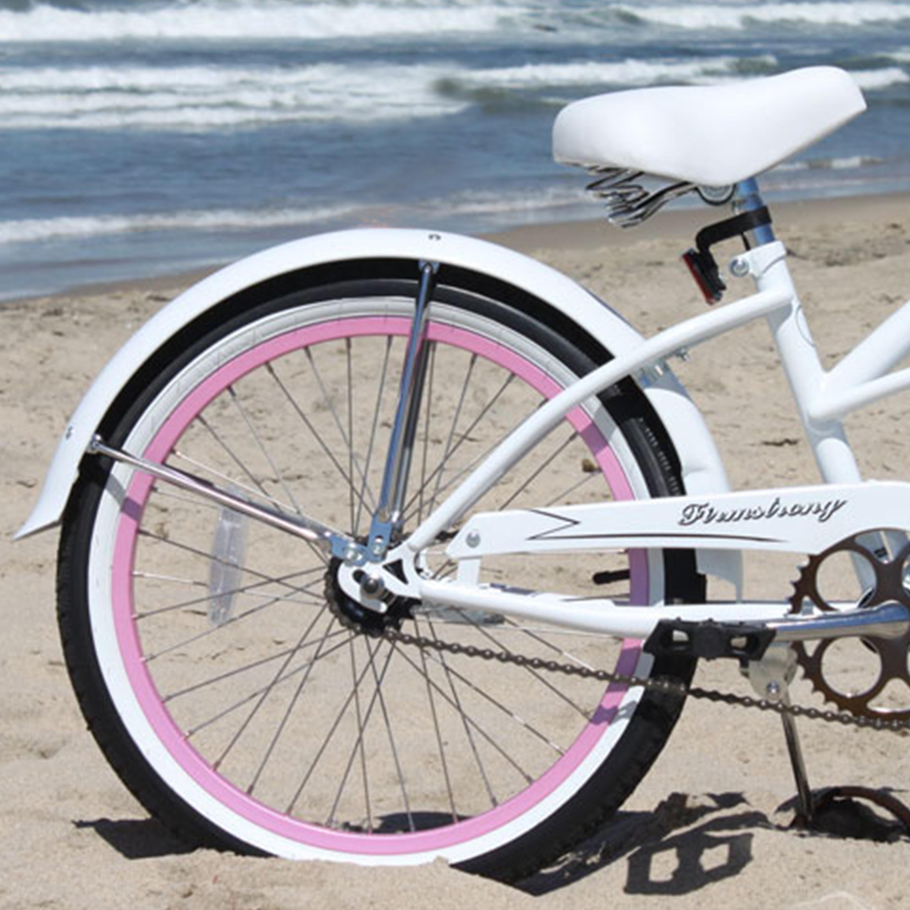 Firmstrong Urban Girl, 20", Girl's, Single Speed, White/Pink