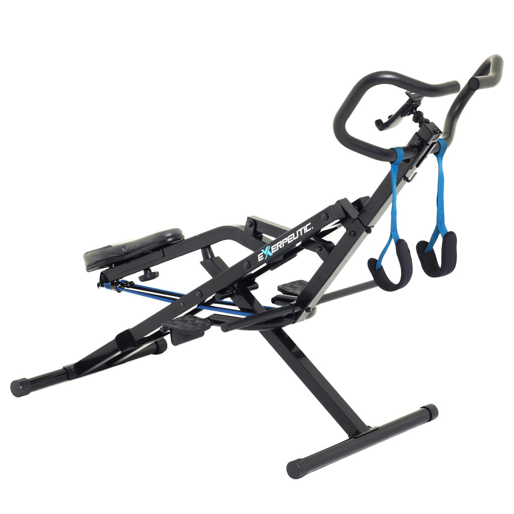 Exerpeutic Tug-N-Tight Squat LeveraRowing Machine with MyCloudFitness App