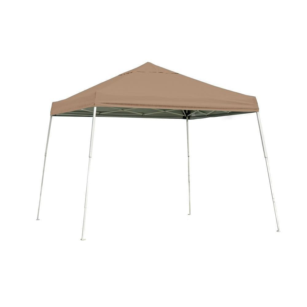 10 ft. H x 10 ft. W SL Pop-up Canopy w/ Desert Bronze Cover and Black Roller Bag with Water-Resistant Lining