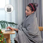 Kamileo Electric Blanket Queen Size Dual Control 84x90 Inch, Heated Blanket Soft Flannel, Heating Blanket 10 Heating Levels, 1-12 Hours Timed Off, Machine Washable