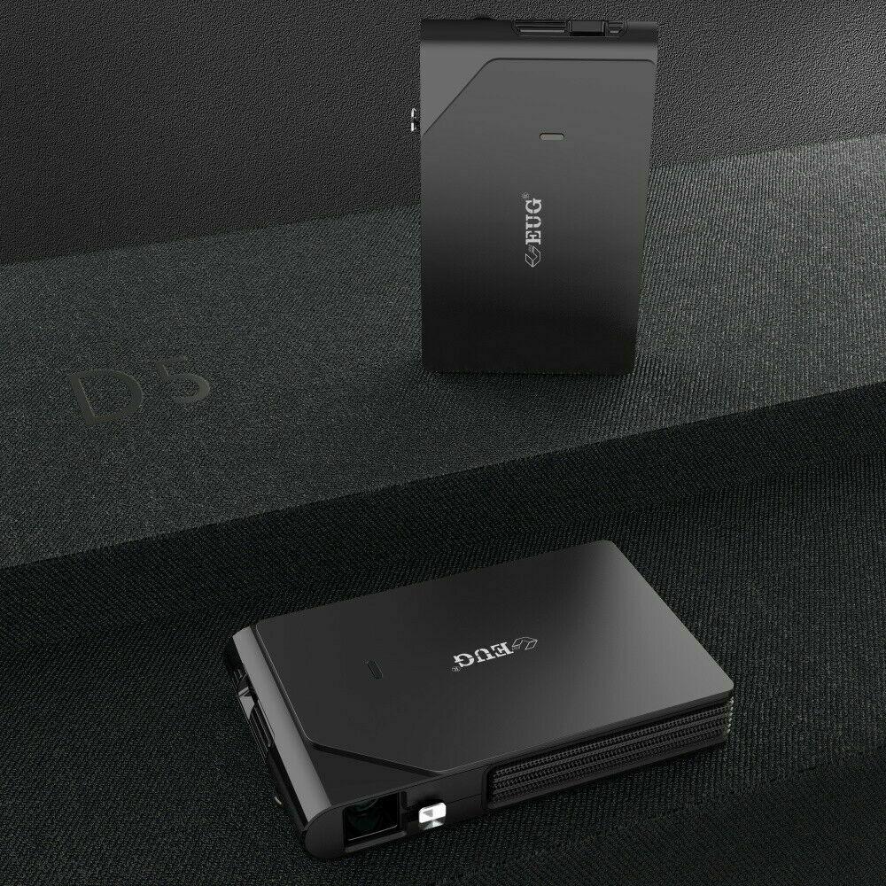 eug travel wifi size dlp projector 3d hd home cinema airplay miracast 7000:1 tv