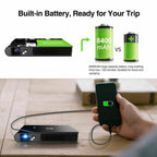 eug travel wifi size dlp projector 3d hd home cinema airplay miracast 7000:1 tv