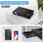 eug travel wifi size dlp projector 3d hd home cinema airplay miracast 7000:1 tv