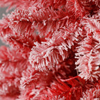 Evergreen Classics 7 Foot Red Anson Slim Pine Holiday Tree &amp; White LED Lights