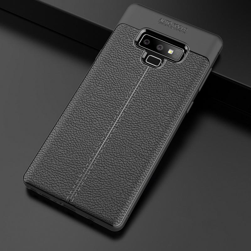 Phone Case - Luxury Litchi Leather Soft Silicon Anti-knock Cover For Samsung Note 9/8 S9 S8/Plus