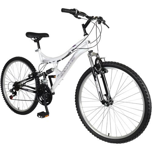 Mantis Orchid 26 In. Full Suspension Bicycle, White Pearl and Purple