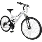 Mantis Orchid 26 In. Full Suspension Bicycle, White Pearl and Purple