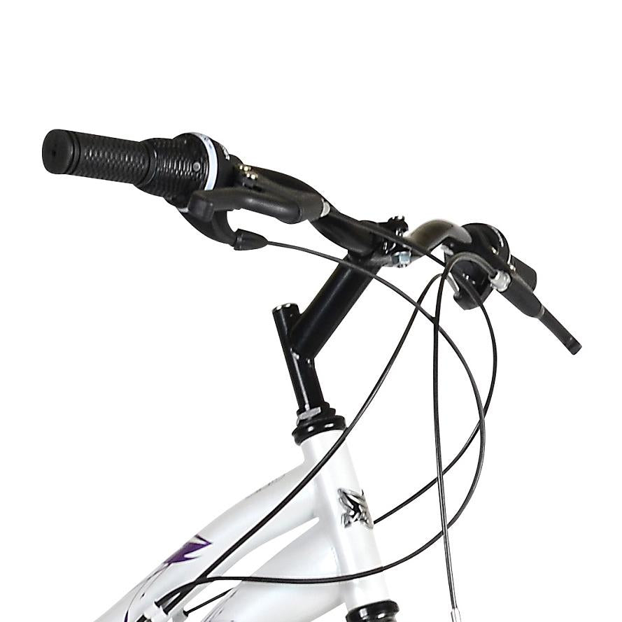 Mantis Orchid 26 In. Full Suspension Bicycle, White Pearl and Purple