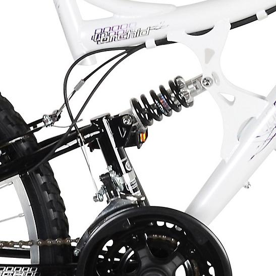 Mantis Orchid 26 In. Full Suspension Bicycle, White Pearl and Purple