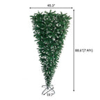 7.4ft Upside Down Green Christmas Tree with LED Warm White Lights Easy Assembly