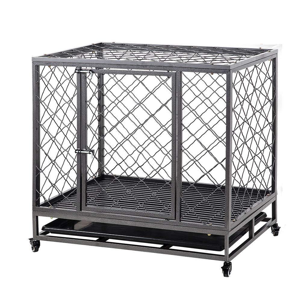LUCKUP  Heavy Duty Dog CaStrong Metal Kennel