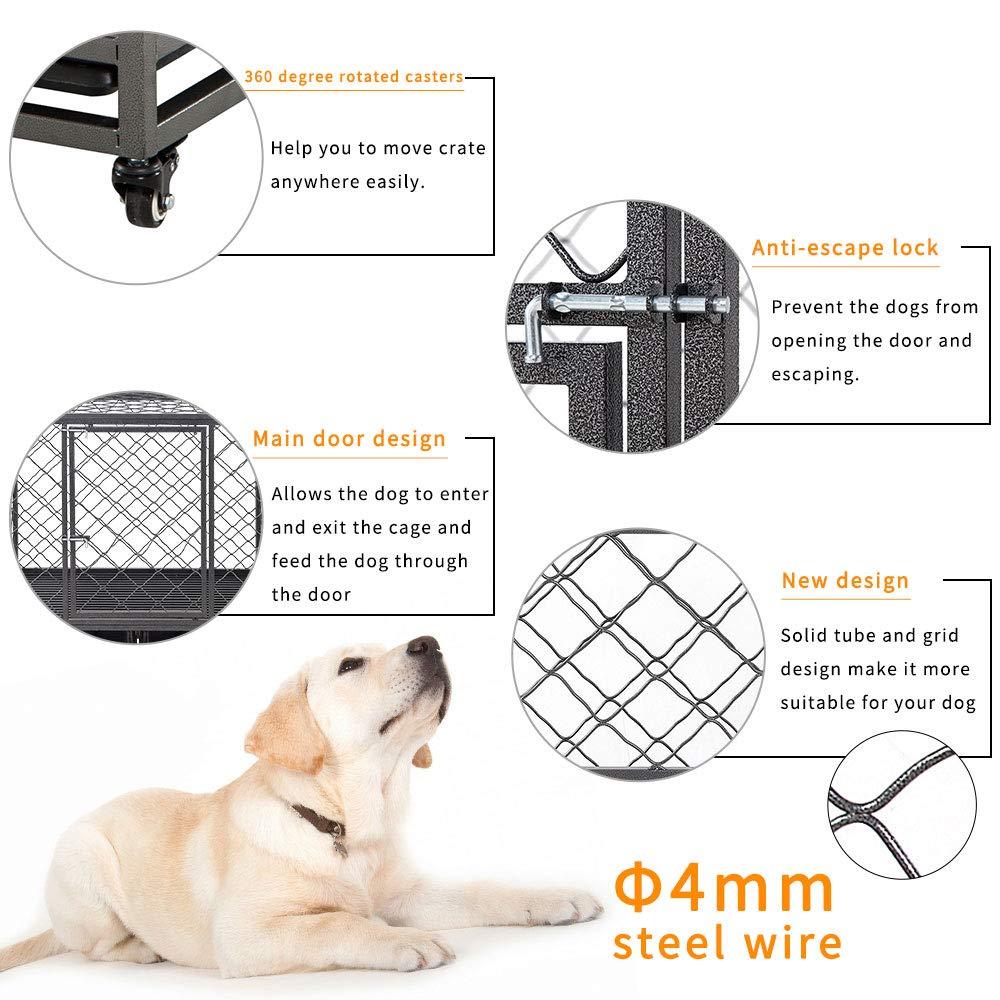 LUCKUP  Heavy Duty Dog CaStrong Metal Kennel