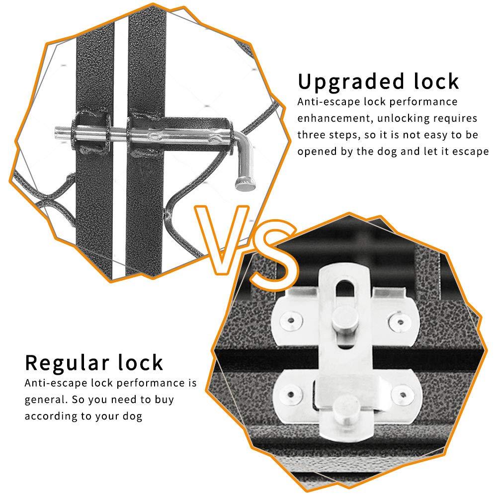 LUCKUP  Heavy Duty Dog CaStrong Metal Kennel