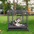 LUCKUP  Heavy Duty Dog CaStrong Metal Kennel