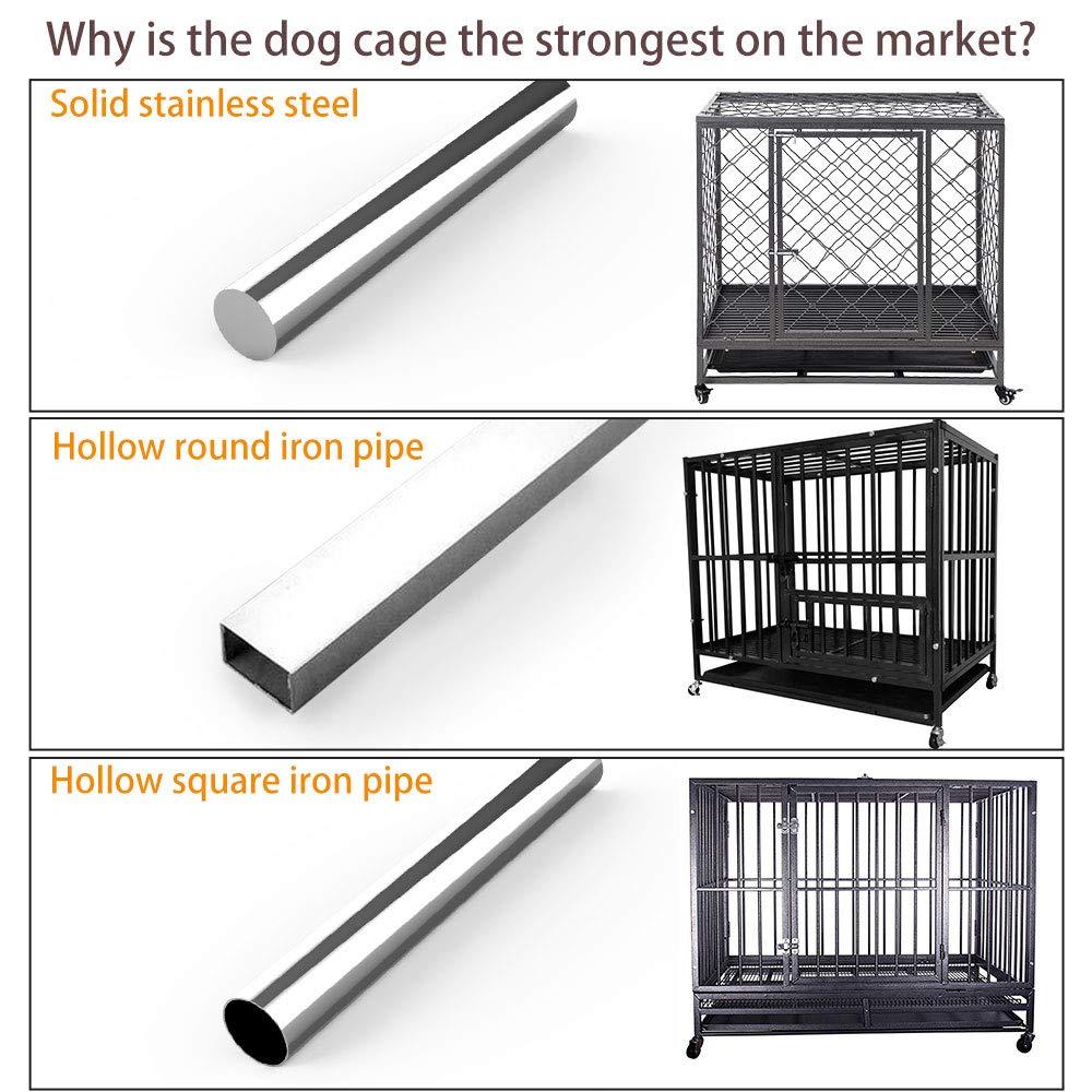 LUCKUP  Heavy Duty Dog CaStrong Metal Kennel