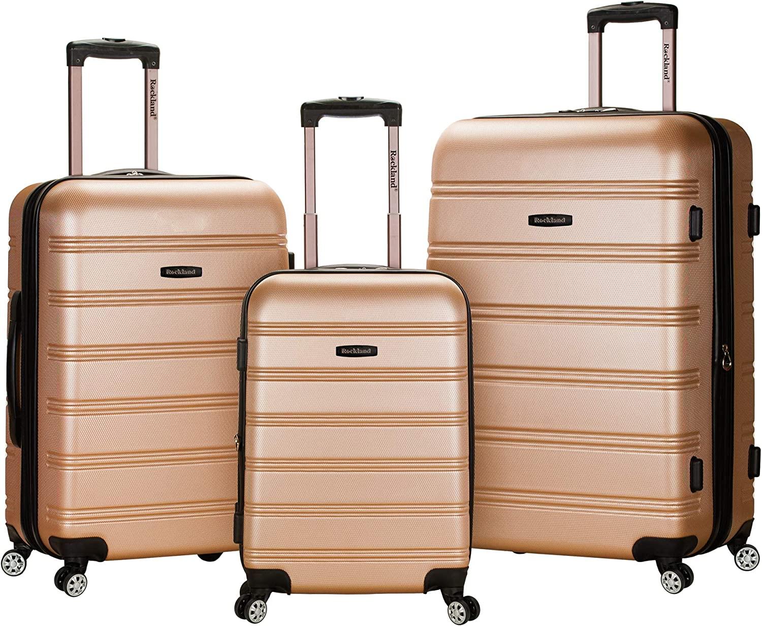 Melbourne Hardside Expandable Spinner Wheel Luggage, Champagne, 3-Piece Set (20/24/28)
