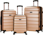 Melbourne Hardside Expandable Spinner Wheel Luggage, Champagne, 3-Piece Set (20/24/28)
