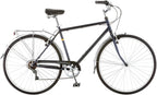 Schwinn Wayfarer Adult Bike Hybrid Retro-Styled Cruiser, 18-Inch/Medium Steel Step-Over Frame, 7-Speed Drivetrain, Rear Rack, 700C Wheels, Blue