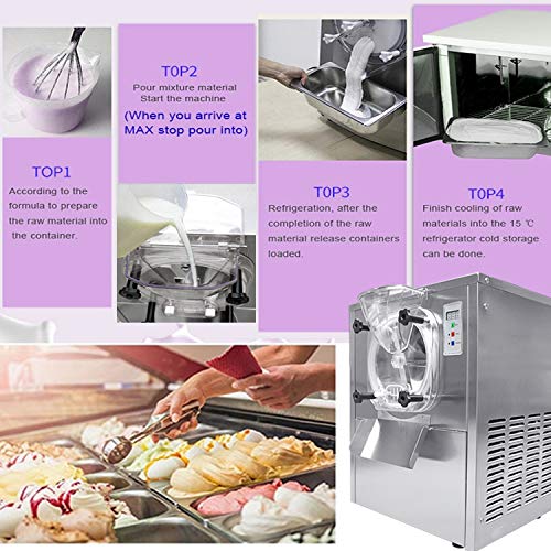 Commercial Desktop Hard ice Cream Machine, Counter top Hard ice Cream Maker, Ice Cream Machine, Snack Food Machine for Restaurant, Snack Bar, Ice Cream Shop