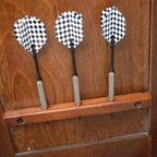 Brookline Electronic Dartboard Cabinet Set in Walnut Finish