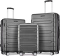 Fochier 3 Piece Expandable Luggage Set with TSA Lock, Hard Shell Rolling Suitcase Set with 4 Spinner Wheels for Women Man , 20 24 28 Inch