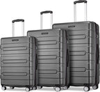 Fochier 3 Piece Expandable Luggage Set with TSA Lock, Hard Shell Rolling Suitcase Set with 4 Spinner Wheels for Women Man , 20 24 28 Inch