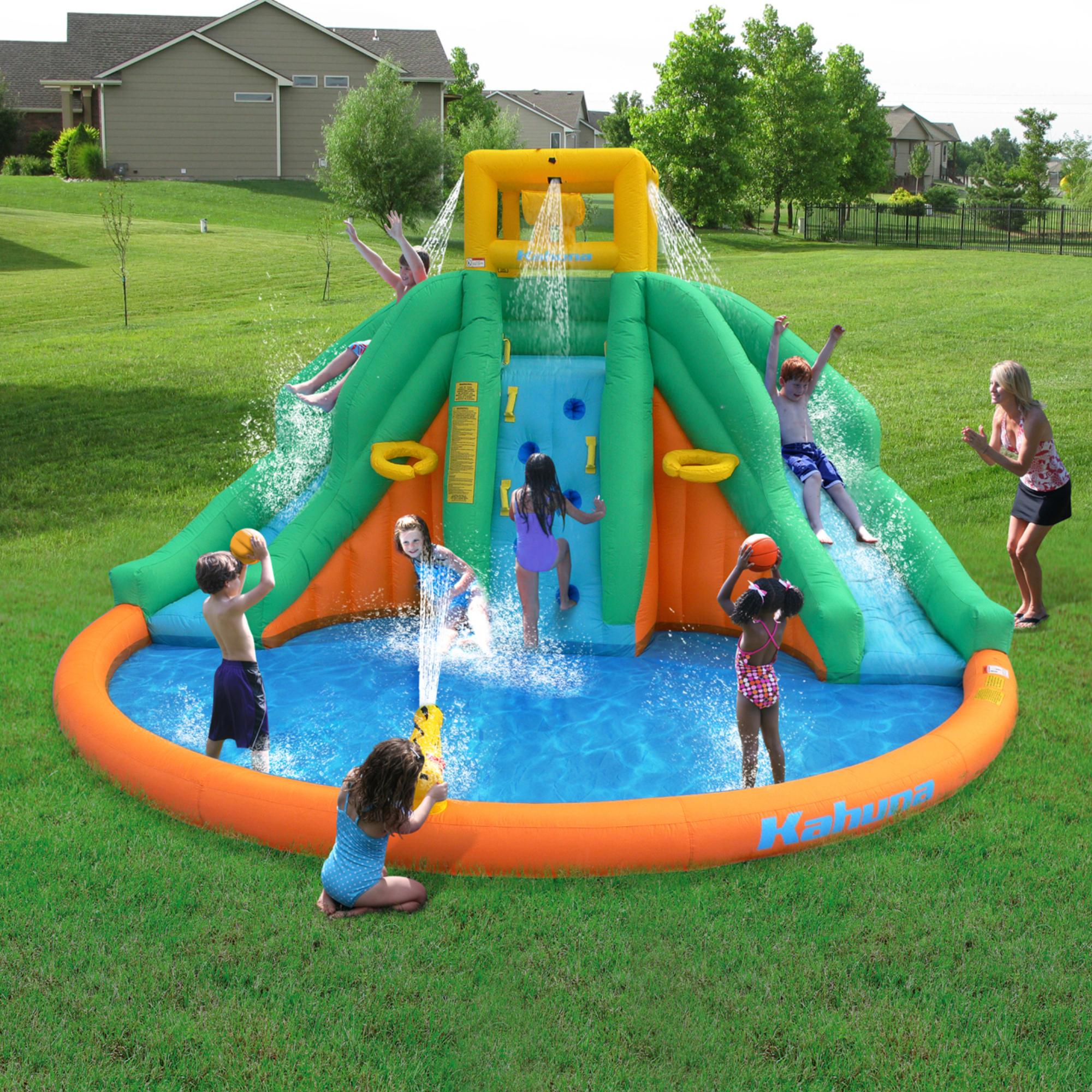 Magic Time Twin Peak Inflatable Water Park with Slide