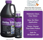crystalclear barley extract concentrate - natural liquid pond clarifier - 2.5 gallons of barley straw extract treats up to 160,000 gallons