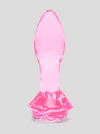 Lovehoney Full Bloom Large Rose Glass Butt Plug 4 Inch, Pink