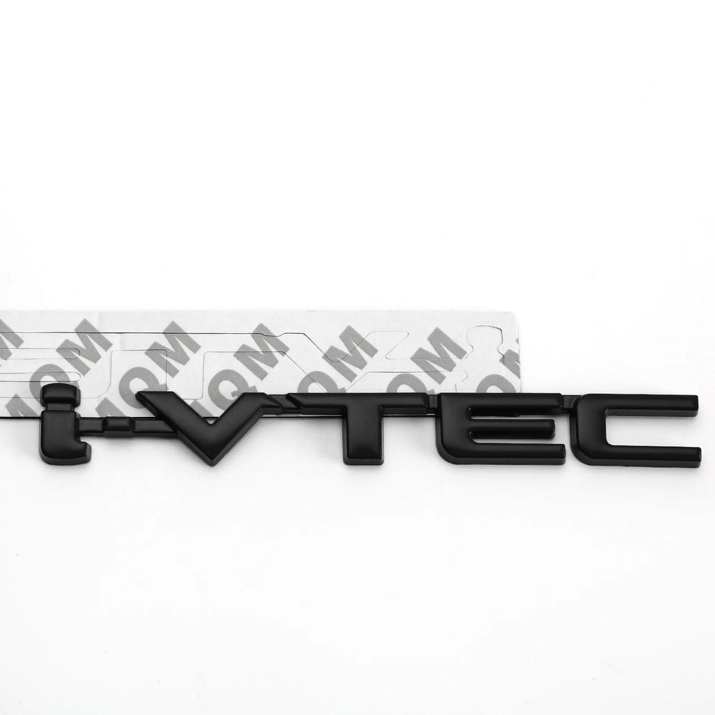 3D Metal i-VTEC Car Trunk Rear Turbo Fender Emblem Badge Decals Stickers Black Generic