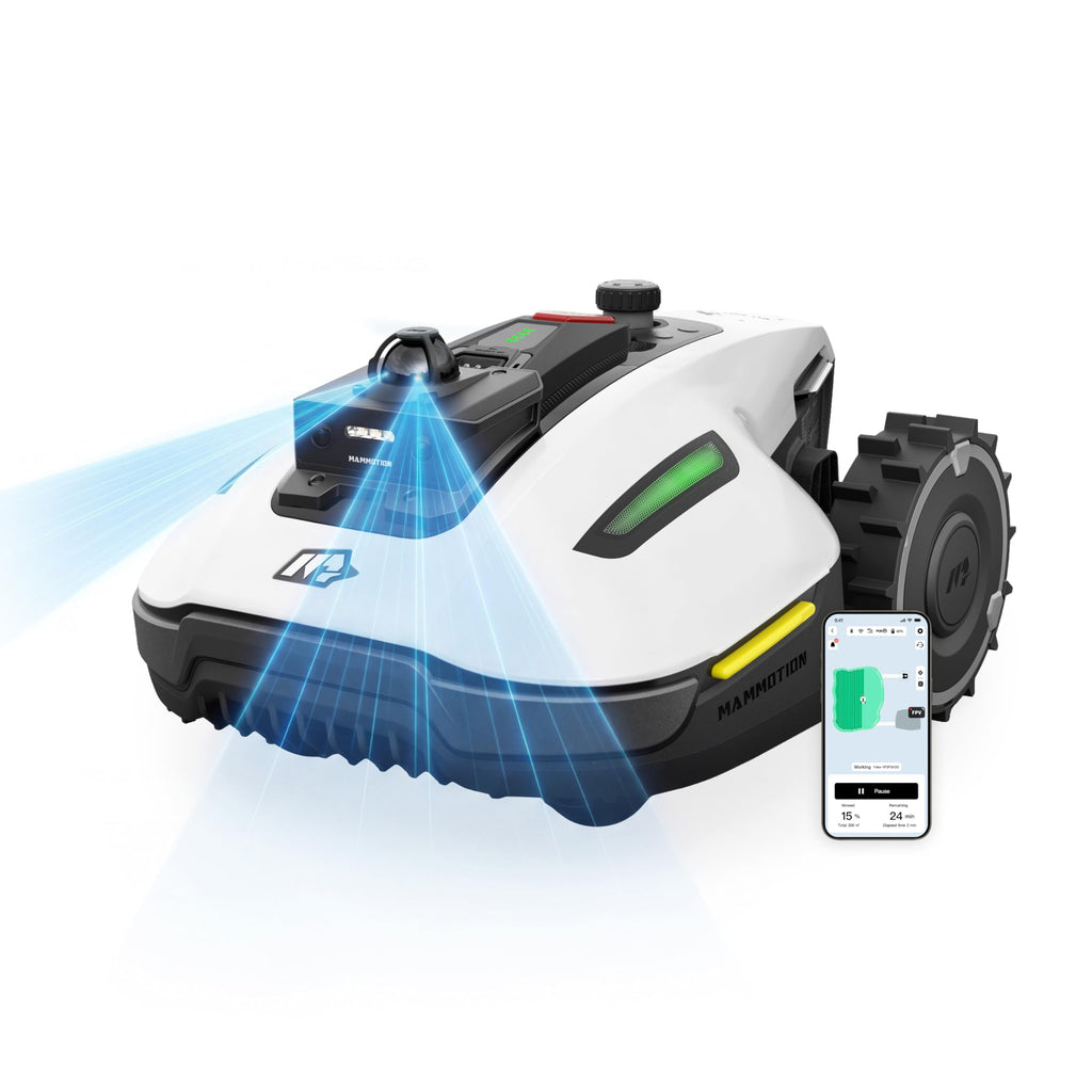(2026 Upgrade)  YUKA mini 2 1000H Robotic Lawn Mower, for 0.25 Acre, 360° LiDAR + AI Vision, 45% Slope, DropMow, Smart Battery Management,Cutting Heights 2.0"-3.5"