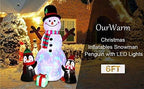ZMDZA 183cm Christmas Decorations Upgraded Snowman Inflatable Props Inflatable Toy Indoor Outdoor Yard Garden Decorations