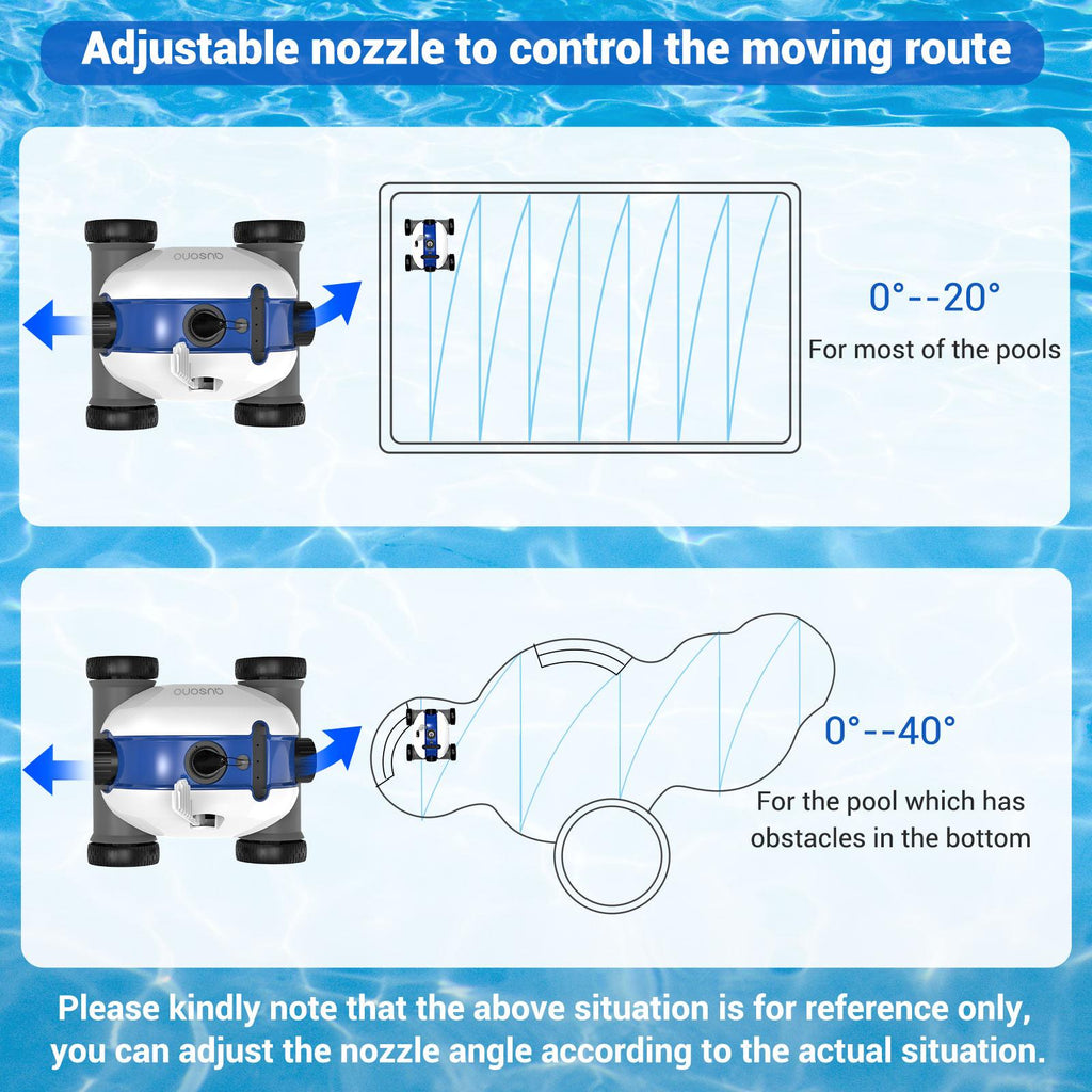 ausono cordless robotic automatic pool cleaner for swimming pools with a flat floor