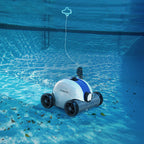 ausono cordless robotic automatic pool cleaner for swimming pools with a flat floor