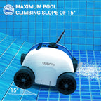 ausono cordless robotic automatic pool cleaner for swimming pools with a flat floor