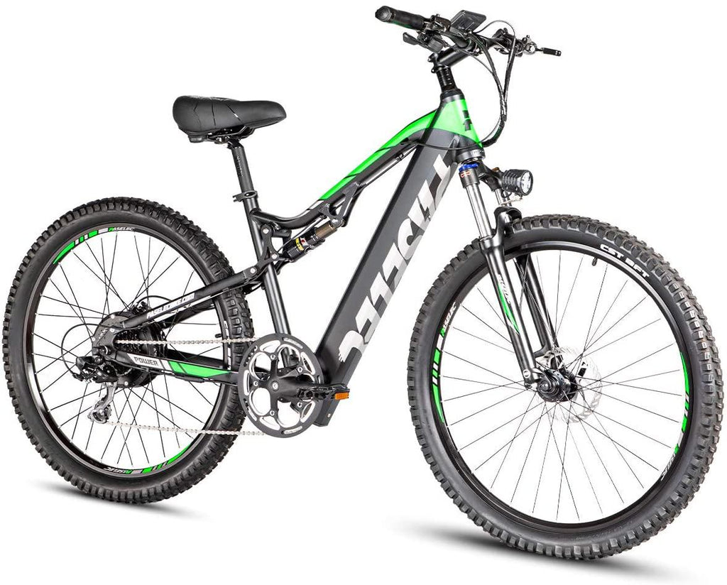 Electric Mountain Bikes for Adults 27.5'' Electric Bicycle, Hydraulic Brakes, 500W Ebike with13ah Removable Lithium Battery Moped Cycle, Full Suspension E-MTB, Professional 8-Speed Gears