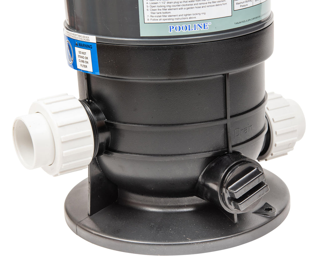 cartridge filter and pressure gauge with union fittings for swimming pool 60sf