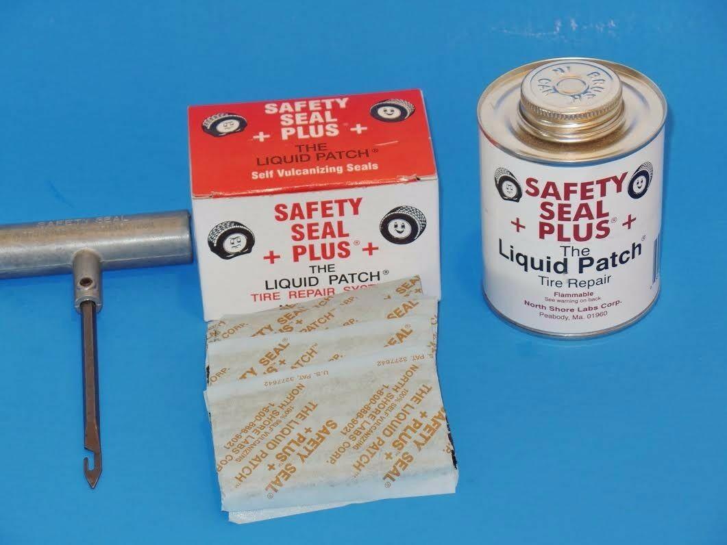 SAFETY SEAL +PLUS+ Repair Kits (60 Plugs + Liquid Patch  + T-Hande Pull Needle)