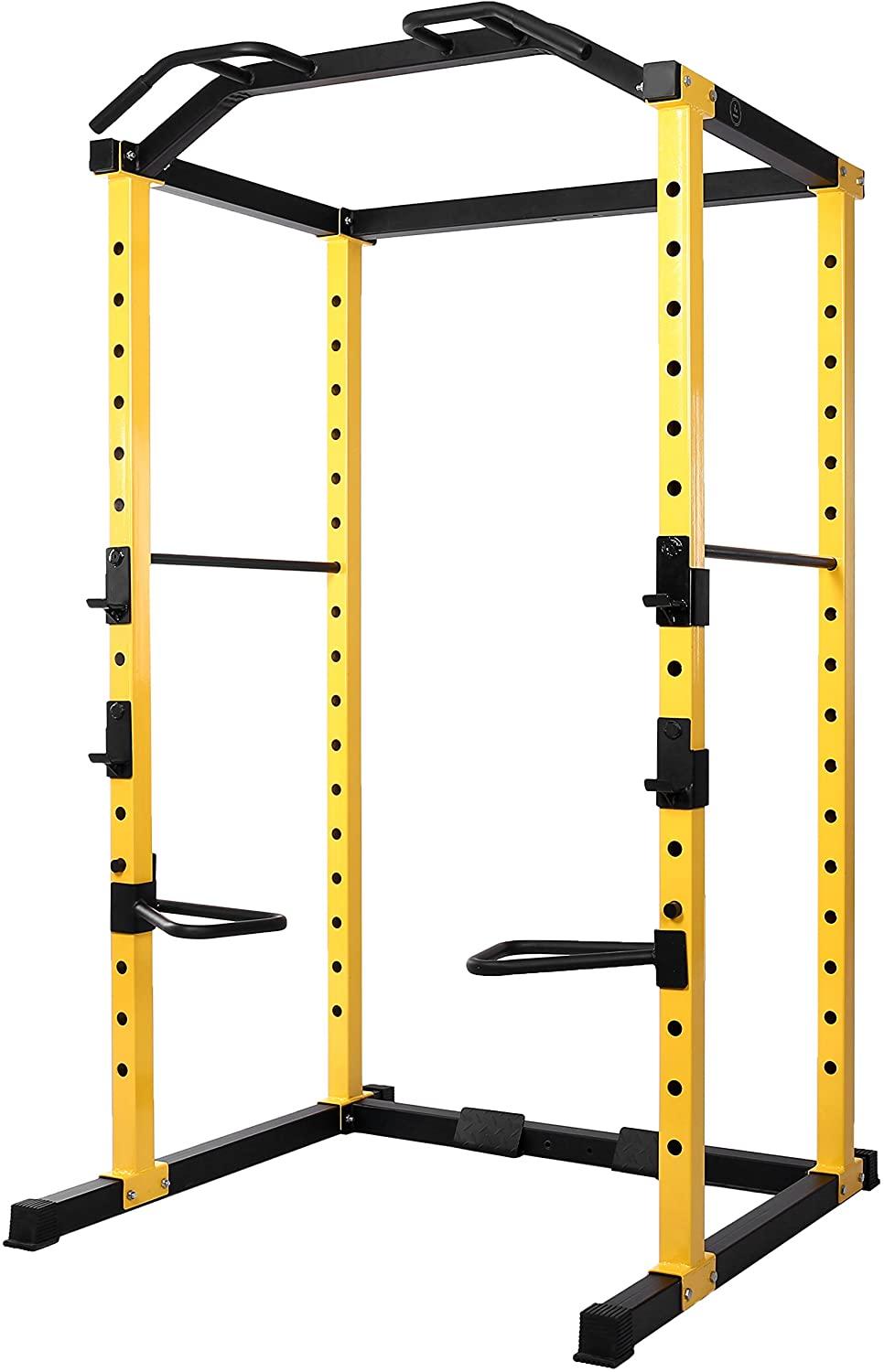 HulkFit 1000-Pound Capacity Multi-Function Adjustable Power Cawith J-Hooks and Dip Bars, Power CaOnly
