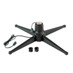 Black Metal Rotating Artificial Christmas Tree Stand with Twinkly App Controlled RGB Lights